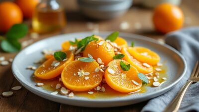 Pourquoi opter pour une salade d&rsquo;orange au miel dor&eacute; et amandes grill&eacute;es dans vos menus l&eacute;gers