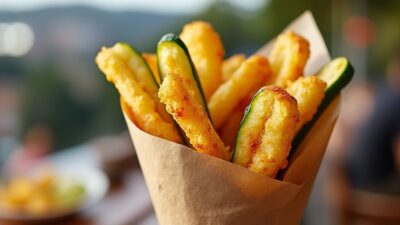 Ces frites de courgettes croustillantes offrent une touche croustillante et saine &agrave; vos plats quotidiens