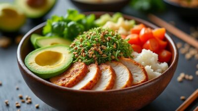 Comment pr&eacute;parer un poke bowl au poulet frais et gourmand en quelques &eacute;tapes simples et rapides