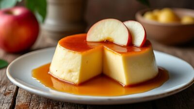 Le plaisir d&rsquo;un g&acirc;teau flan aux pommes fondant et parfum&eacute;, une recette facile &agrave; adopter sans h&eacute;siter