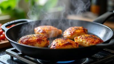 Les cl&eacute;s d&rsquo;une cuisson ma&icirc;tris&eacute;e des cuisses de poulet pour un plat savoureux et toujours r&eacute;ussi
