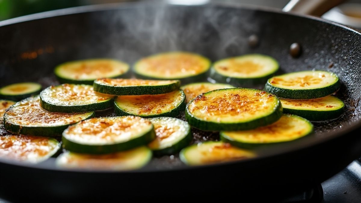 Les secrets d&rsquo;une cuisson parfaite pour des tranches de courgettes croustillantes et dor&eacute;es &agrave; la po&ecirc;le